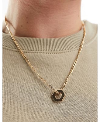 Icon Brand hex pendant necklace in gold