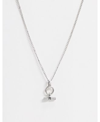 Icon Brand neck chain with t-bar pendant in silver
