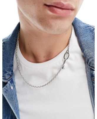 Icon Brand Perla double chain necklace in silver