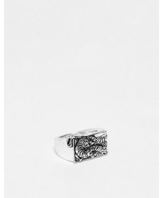 Icon Brand stealth signet ring in silver