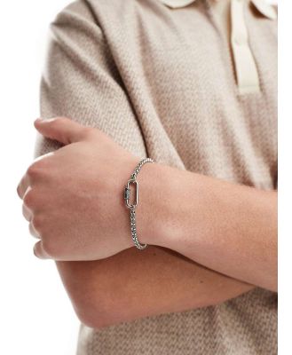 Icon Brand Urbex lock bracelet in silver