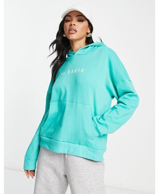 Il Sarto oversized logo hoodie in bright blue (part of a set)-Green