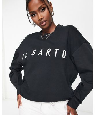 Il Sarto oversized logo sweatshirt in black (part of a set)