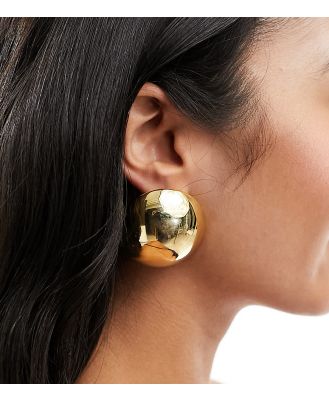 Image Gang maxi sphere stud earrings in gold plated