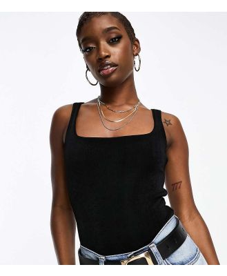 In The Style exclusive slinky square neck body in black