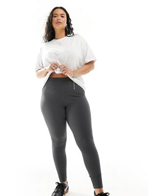 In The Style Plus sculpt and control high waisted leggings in charcoal-Grey