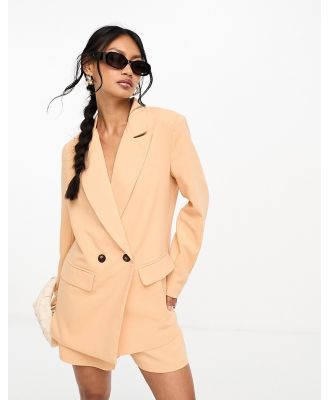 In The Style tailored blazer in peach (Part of a set)-Orange