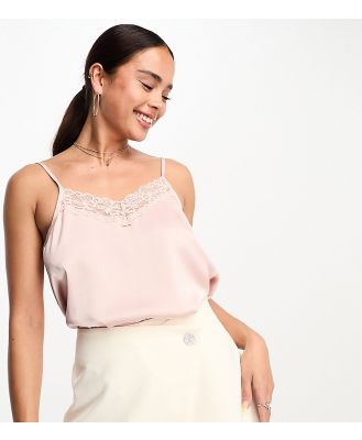 In The Style x Jac Jossa exclusive lace trim cami in pale pink