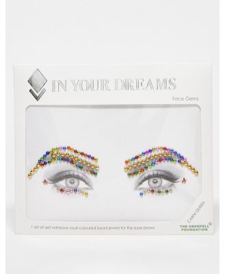 In Your Dreams Multicolour Carni Eyebrow & Face Jewels