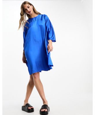 InWear Kanta satin mini dress in bright blue
