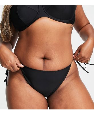 Ivory Rose Curve mix & match string bikini bottoms in black