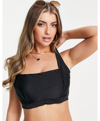 Ivory Rose Fuller Bust mix and match crop bikini top in black