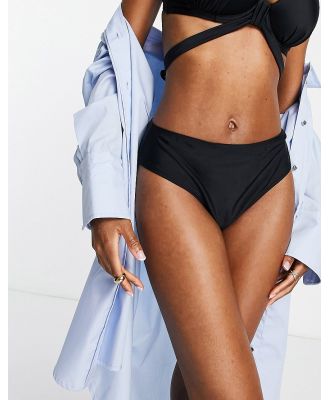 Ivory Rose Fuller Bust mix and match high-waist bikini bottom in black