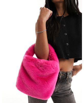 Jayley faux fur bag in hot pink