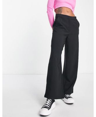 JDY high waist wide leg pants in black