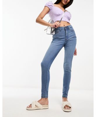 JDY high waisted skinny jeans in light blue