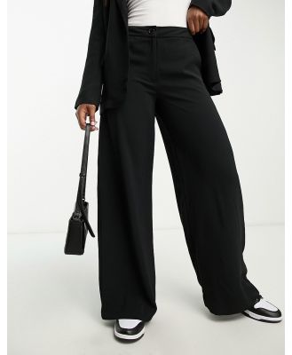JDY high waisted wide leg pants in black (part of a set)