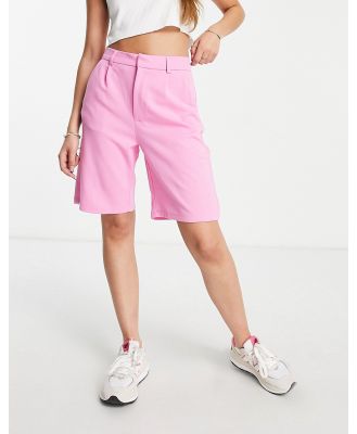 JDY longline tailored city shorts in pink