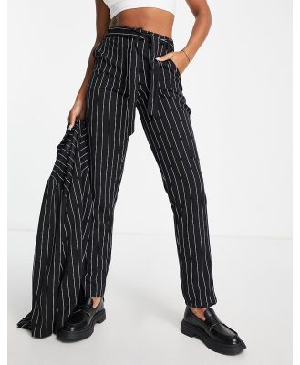 JDY tailored cigarette pants in black pinstripe (part of a set)