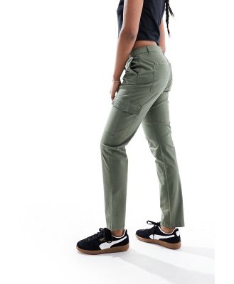 JDY tapered cargo pants in khaki-Green