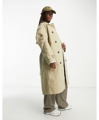 JJXX longline trench coat in beige-Neutral