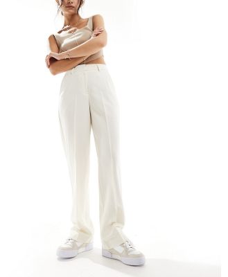 JJXX Mary high waisted tailored pants in white