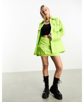 JJXX mini skirt with front pockets in lime (part of a set)-Green