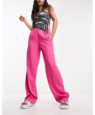 JJXX Poppy tailored dad pants in bright pink