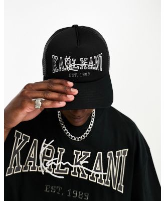 Karl Kani college signature trucker cap in black
