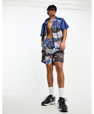 Karl Kani woven shorts with all-over print (Part of a set)-Multi