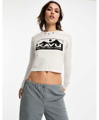 Kavu Francis cropped t-shirt in white