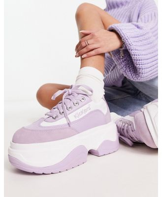 Kickers Kade lo platform sneakers in lilac Exclusive to ASOS-Purple