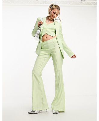 Kyo The Brand tailored blazer in light green pinstripe (part of a tri-set)