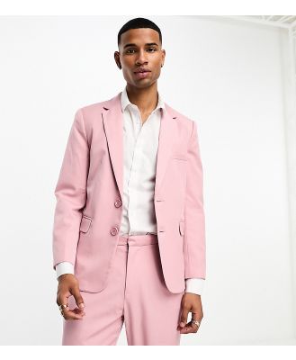 Labelrail x Stan & Tom single breasted fitted suit jacket in salmon pink (part of a set)