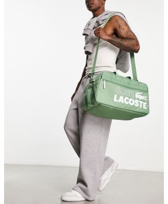 Lacoste club logo holdall in green