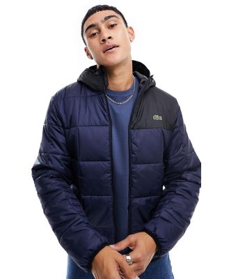 Lacoste essentials padded jacket in navy-Neutral