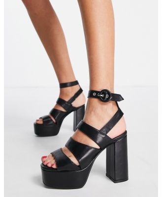 Lamoda Millions platform heeled sandals in black