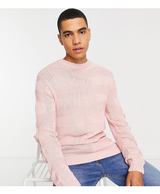 Le Breve Tall wave knit jumper in pale pink