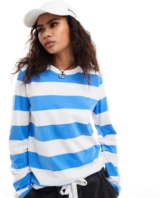Lee Jeans long sleeved tee in neutral and blue stripe