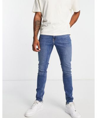 Lee Malone skinny fit jeans in mid worn wash-Blue