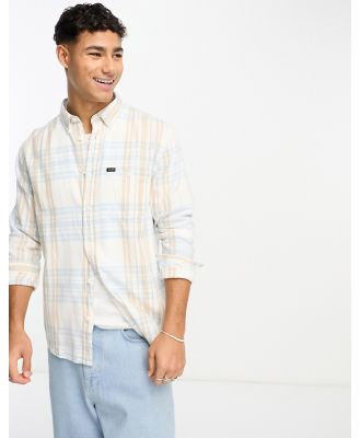 Lee relaxed fit check twill shirt in light blue