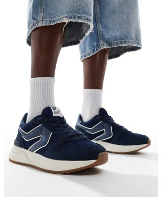 Levi's Charge suede denim sneakers in blue-Navy