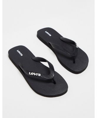 Levi's Dixon thongs with logo in black