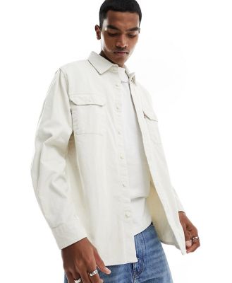 Levi's Jackson worker shirt in cream-White