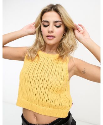 Levi's knitted sweater singlet in yellow