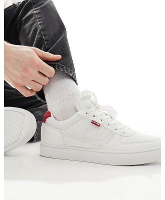 Levi's Liam leather sneakers with red backtab in white