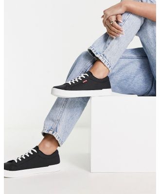 Levi's Malibu sneakers in black with red tab logo