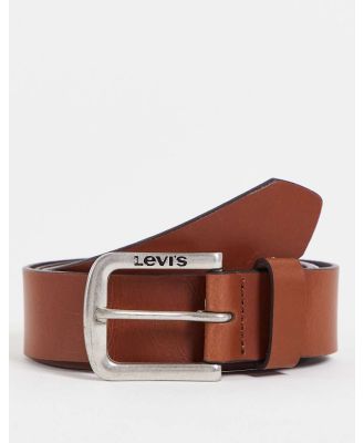 Levi's Seine leather belt in brown with logo