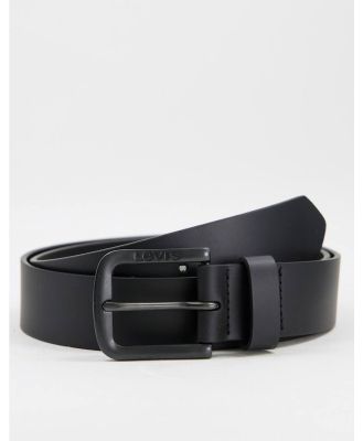 Levi's Seine metal leather belt in matte black