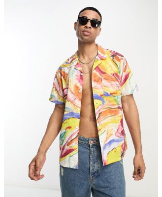 Levi's Sunset Camp shirt in all over fun art print-Multi
